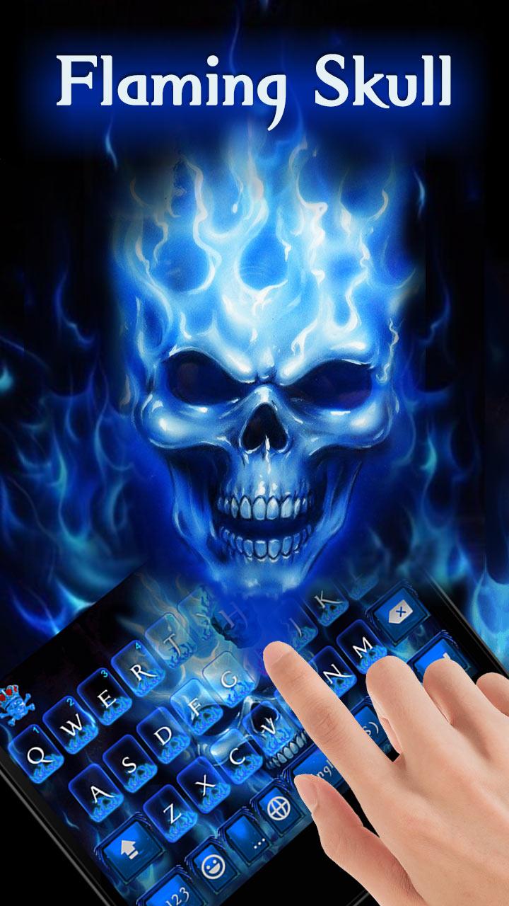اسکرین شات 2 برنامه Flaming Skull Theme