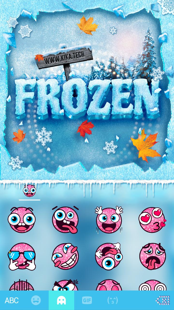 اسکرین شات 4 برنامه Frozen Kika Keyboard Theme