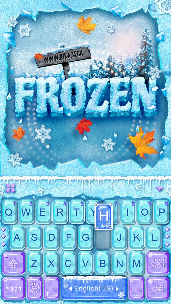 اسکرین شات 1 برنامه Frozen Kika Keyboard Theme