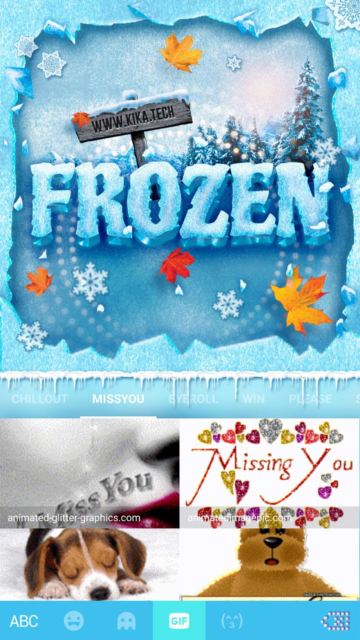 اسکرین شات 3 برنامه Frozen Kika Keyboard Theme