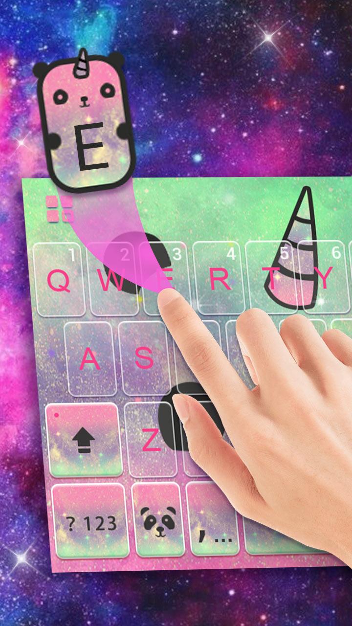 اسکرین شات 2 برنامه Cuteness Panda Keyboard Theme -  Cute Emojis,Gifs