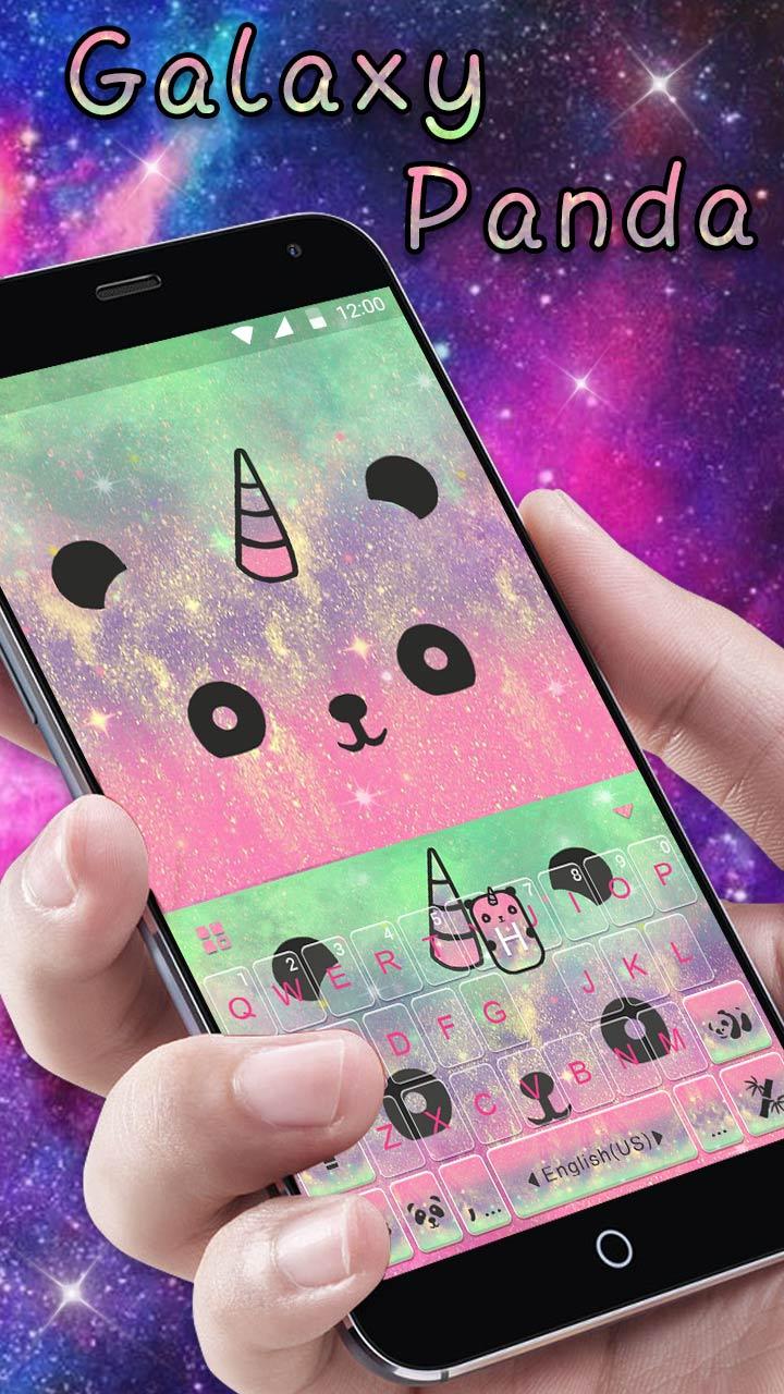 اسکرین شات 1 برنامه Cuteness Panda Keyboard Theme -  Cute Emojis,Gifs