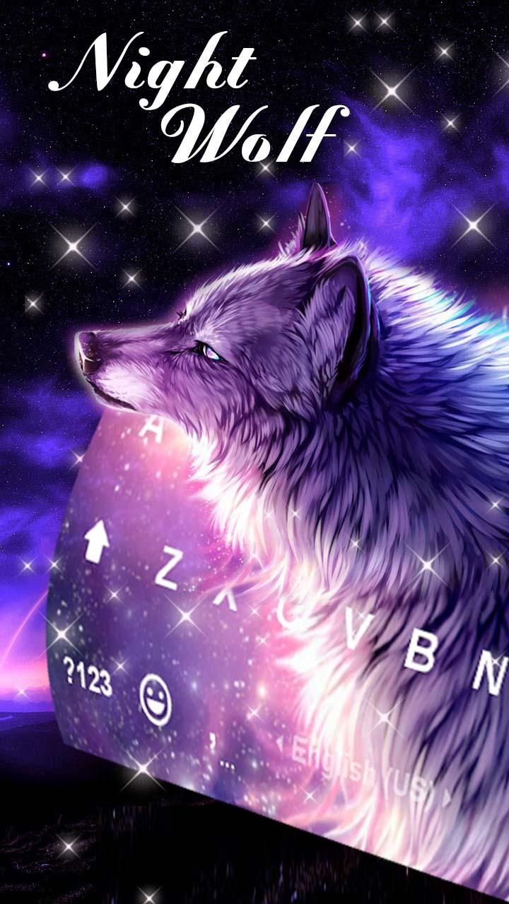 اسکرین شات 3 برنامه Starry Wolf Keyboard Theme
