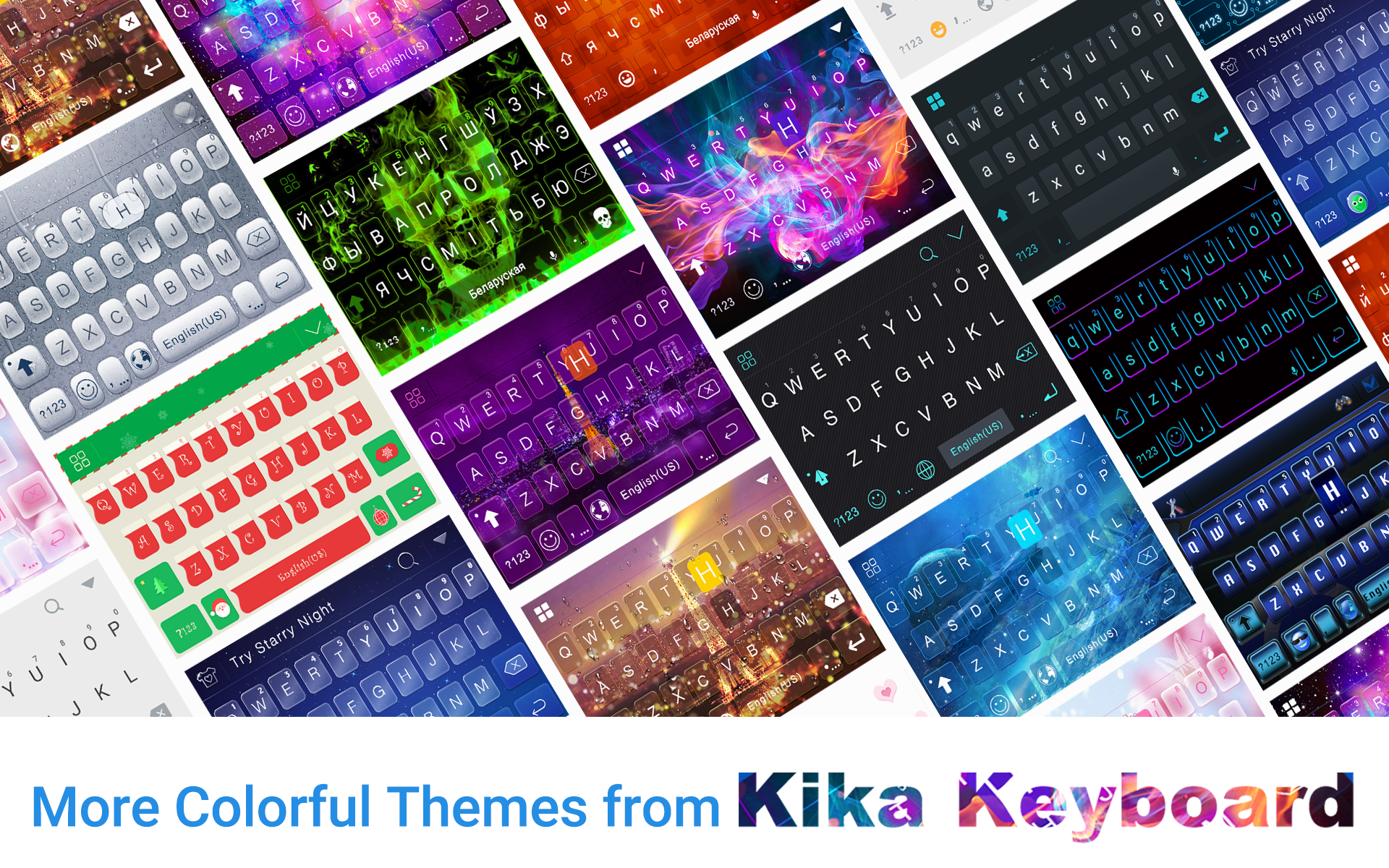 اسکرین شات 5 برنامه Starry Wolf Keyboard Theme