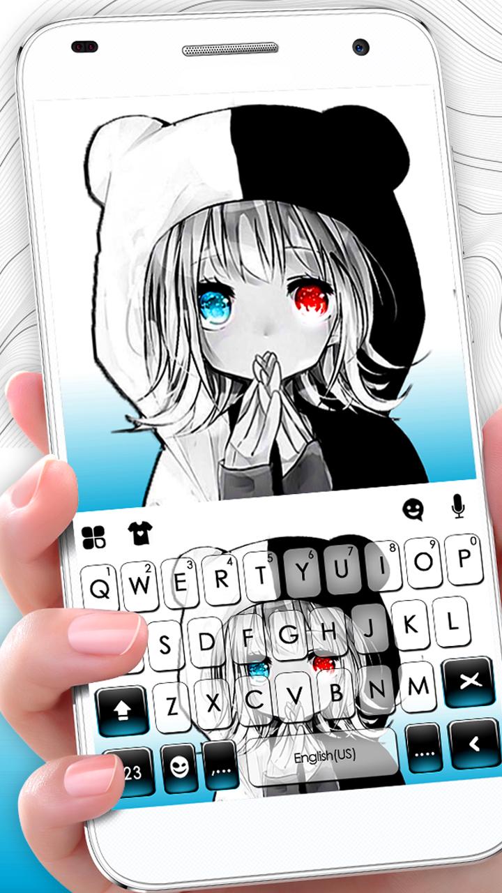 اسکرین شات 1 برنامه Angel Devil Girl Keyboard Theme