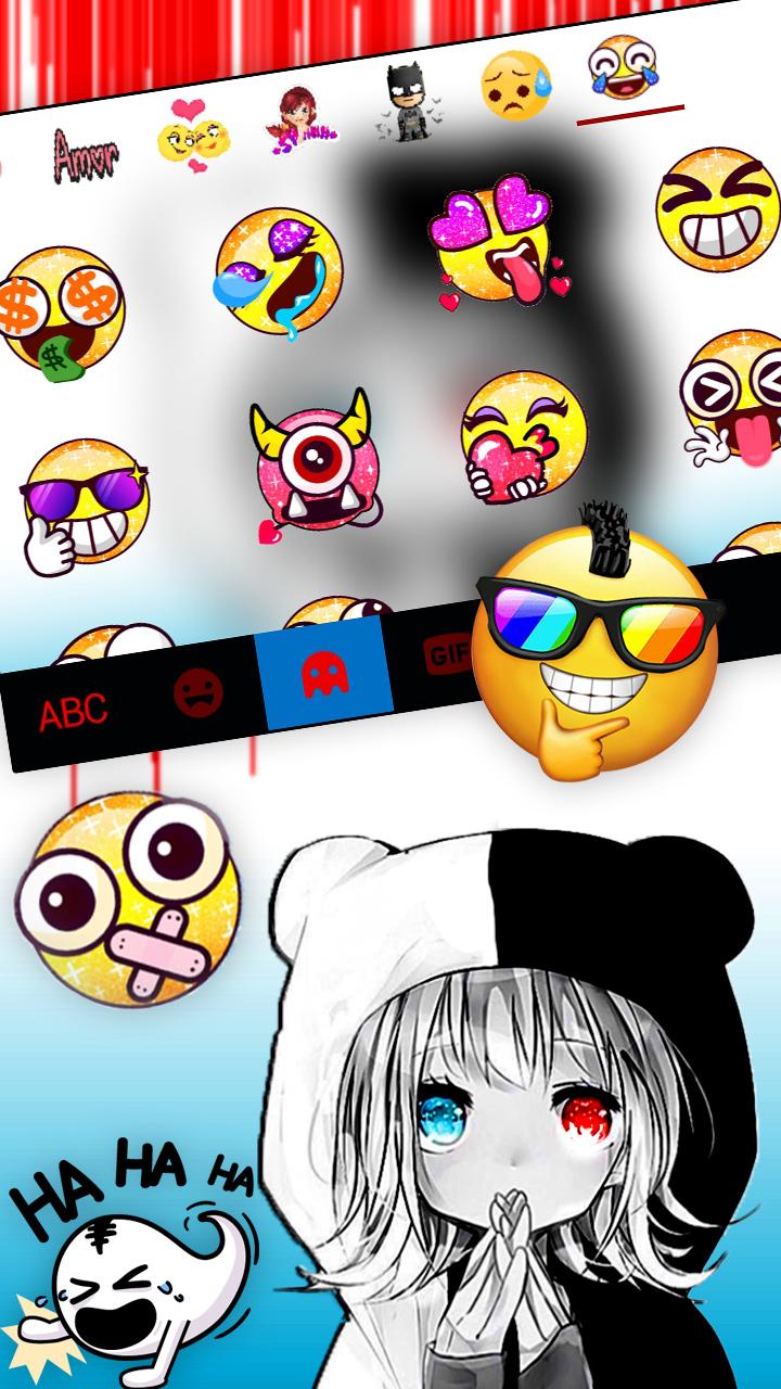 اسکرین شات 3 برنامه Angel Devil Girl Keyboard Theme