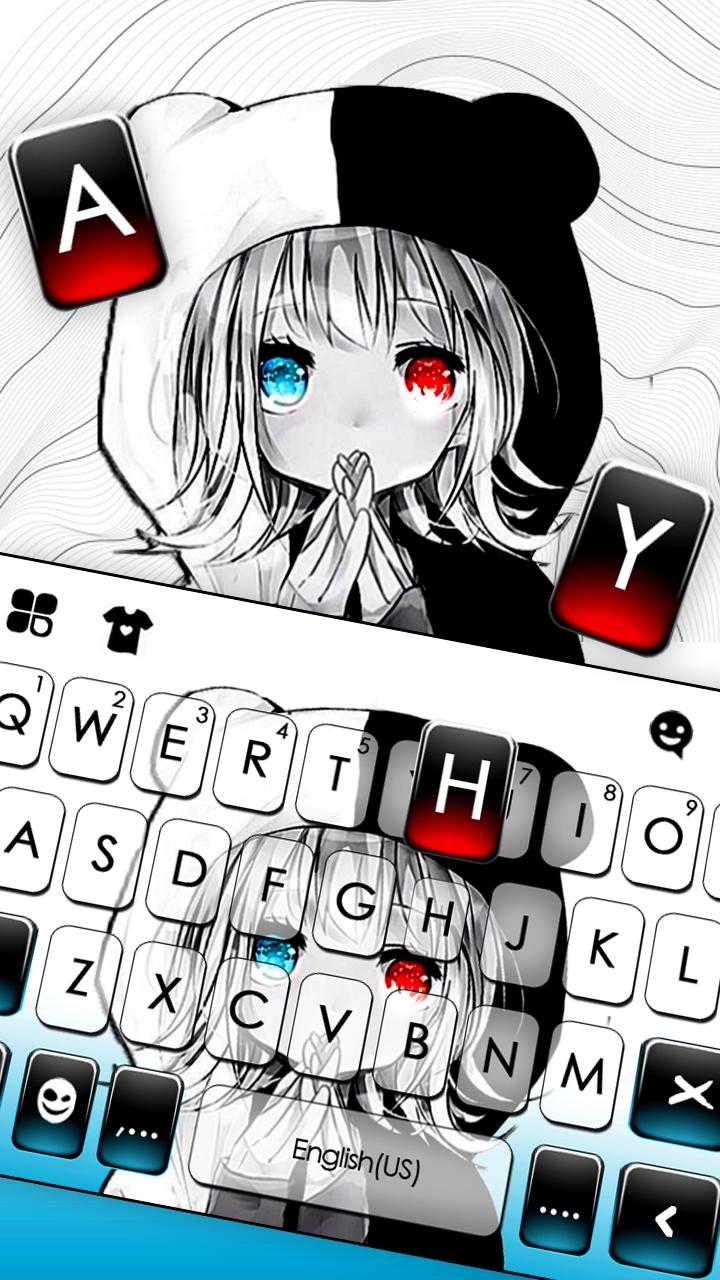 اسکرین شات 2 برنامه Angel Devil Girl Keyboard Theme