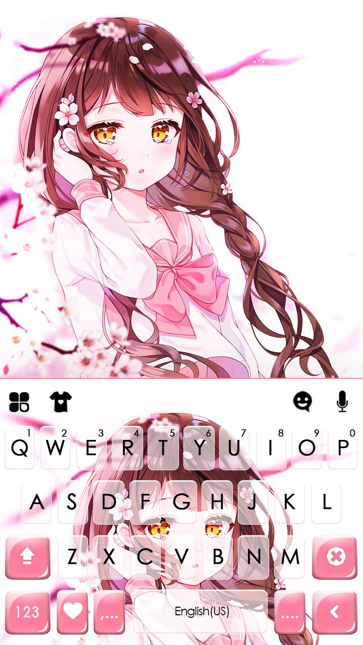 اسکرین شات 5 برنامه Anime Girl Sakura Keyboard