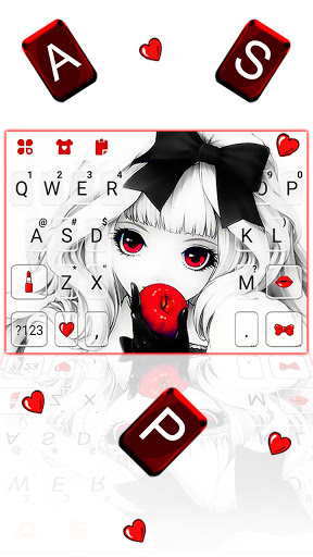 اسکرین شات 2 برنامه Anime Girl Keyboard Background