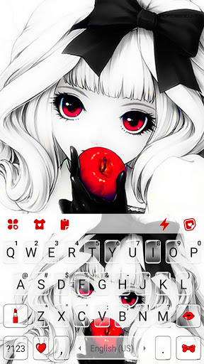 اسکرین شات 5 برنامه Anime Girl Keyboard Background
