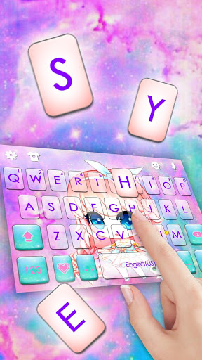 اسکرین شات 2 برنامه Anime Kawaii Girl Keyboard Theme