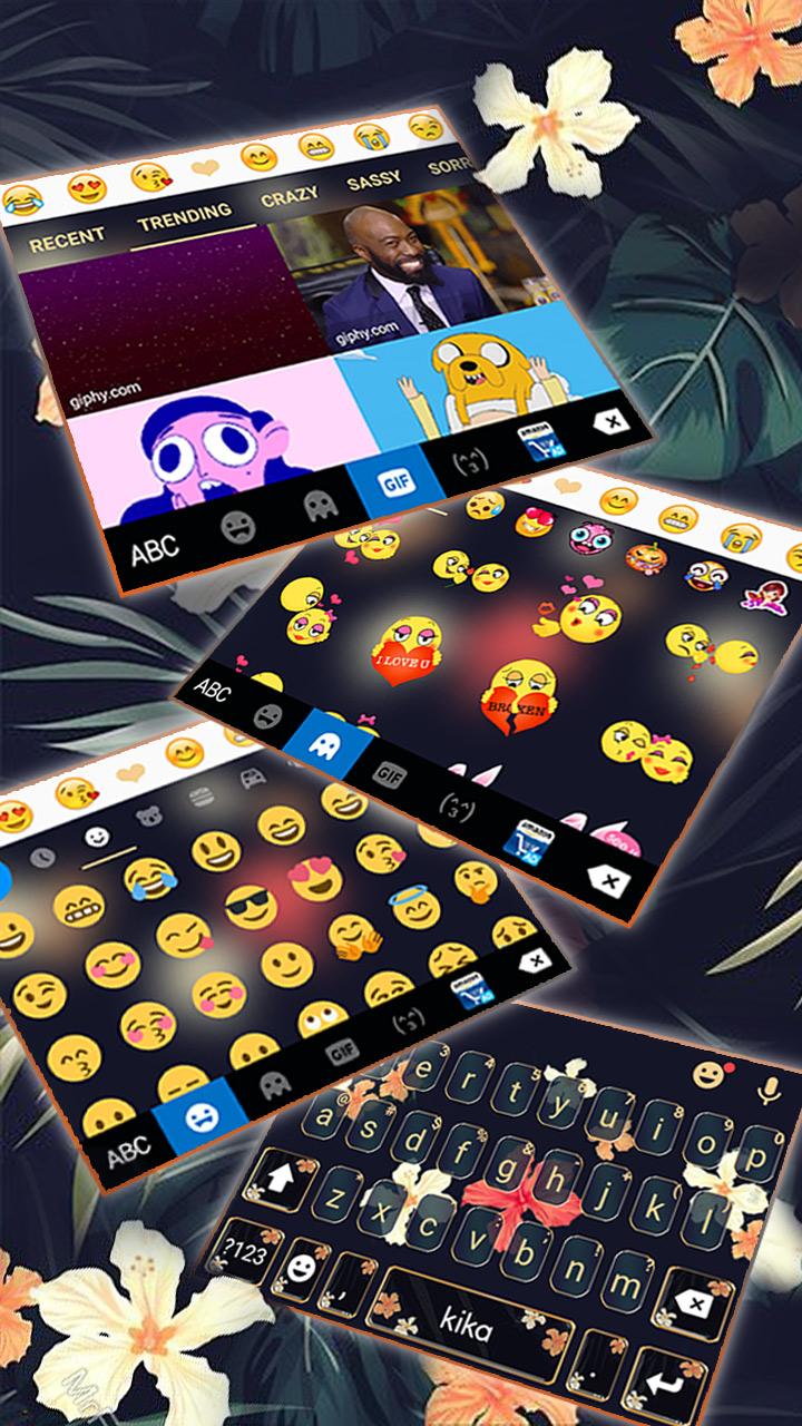 اسکرین شات 4 برنامه Autumn Floral Keyboard Theme