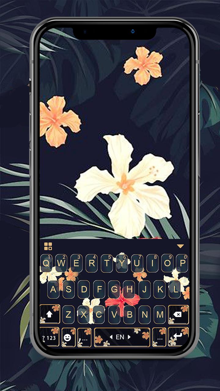 اسکرین شات 1 برنامه Autumn Floral Keyboard Theme