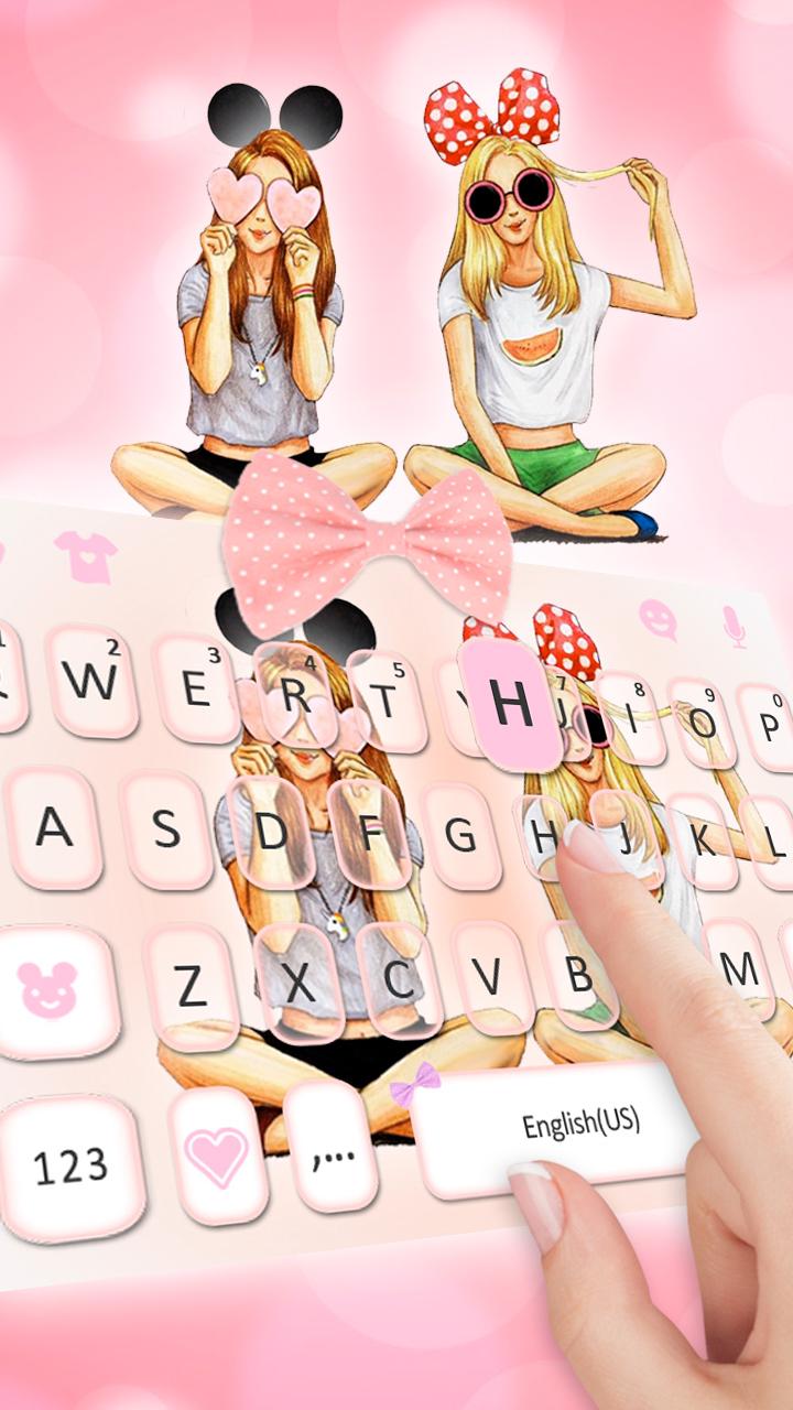 اسکرین شات 2 برنامه Best Friends Keyboard Theme