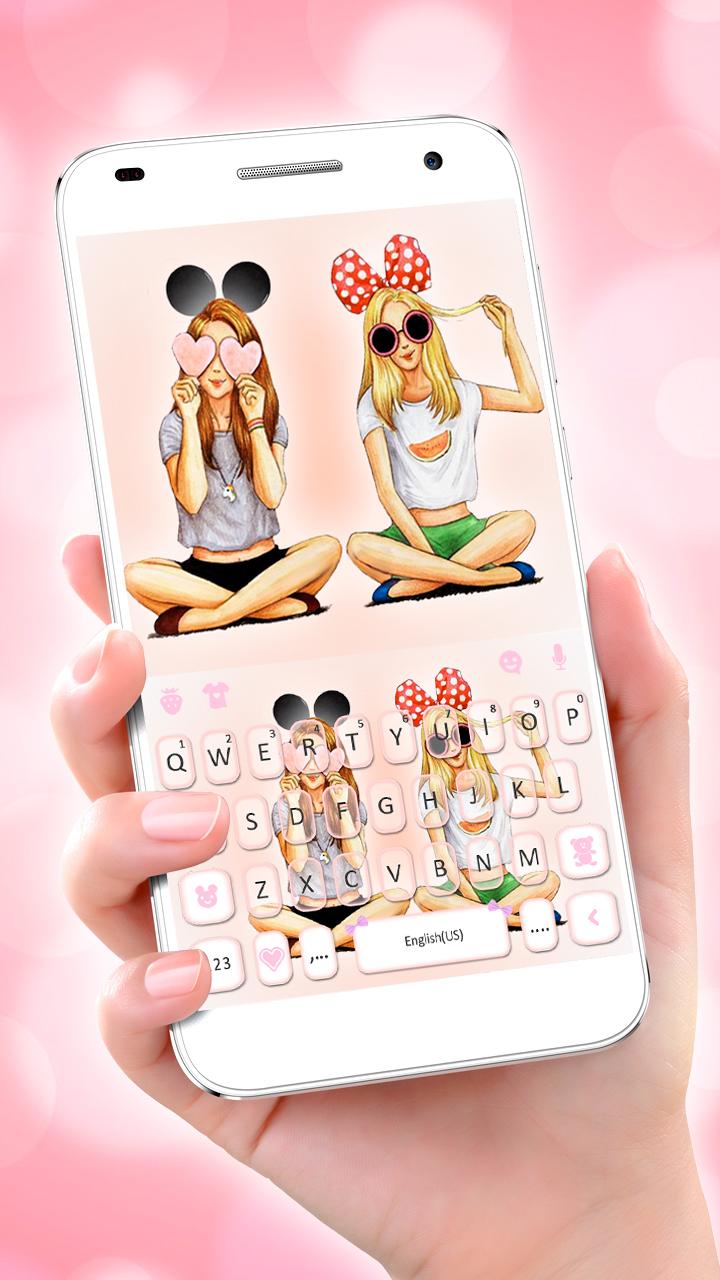 اسکرین شات 1 برنامه Best Friends Keyboard Theme