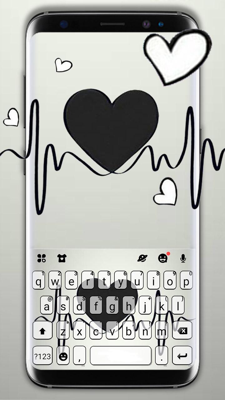 اسکرین شات 1 برنامه Black Heartbeat Theme