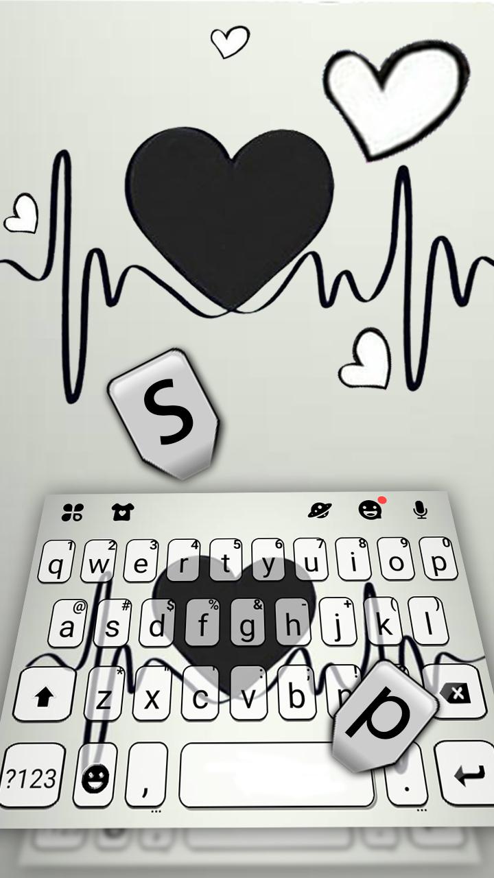 اسکرین شات 2 برنامه Black Heartbeat Theme