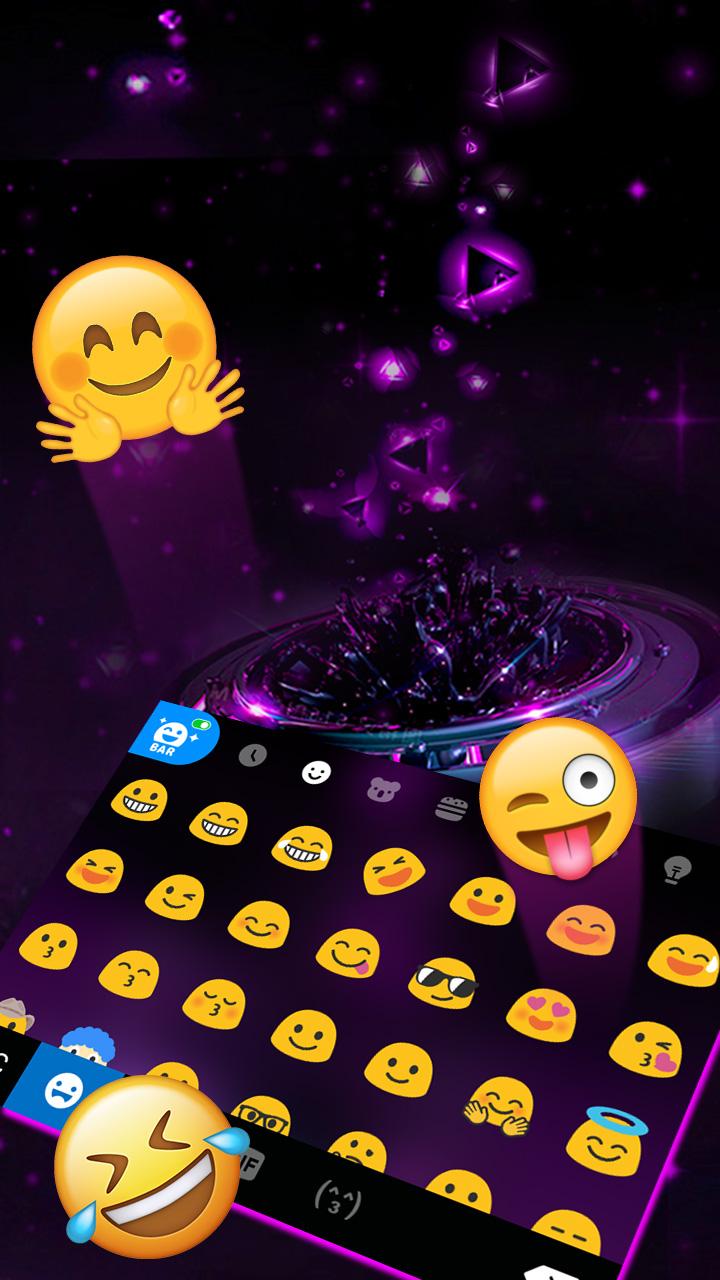 اسکرین شات 3 برنامه Black Neon Tech Keyboard Theme