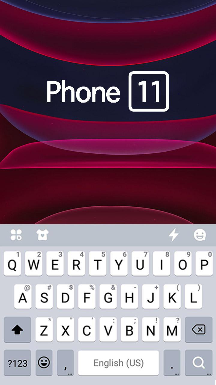 اسکرین شات 5 برنامه Black Phone 11 Keyboard Theme