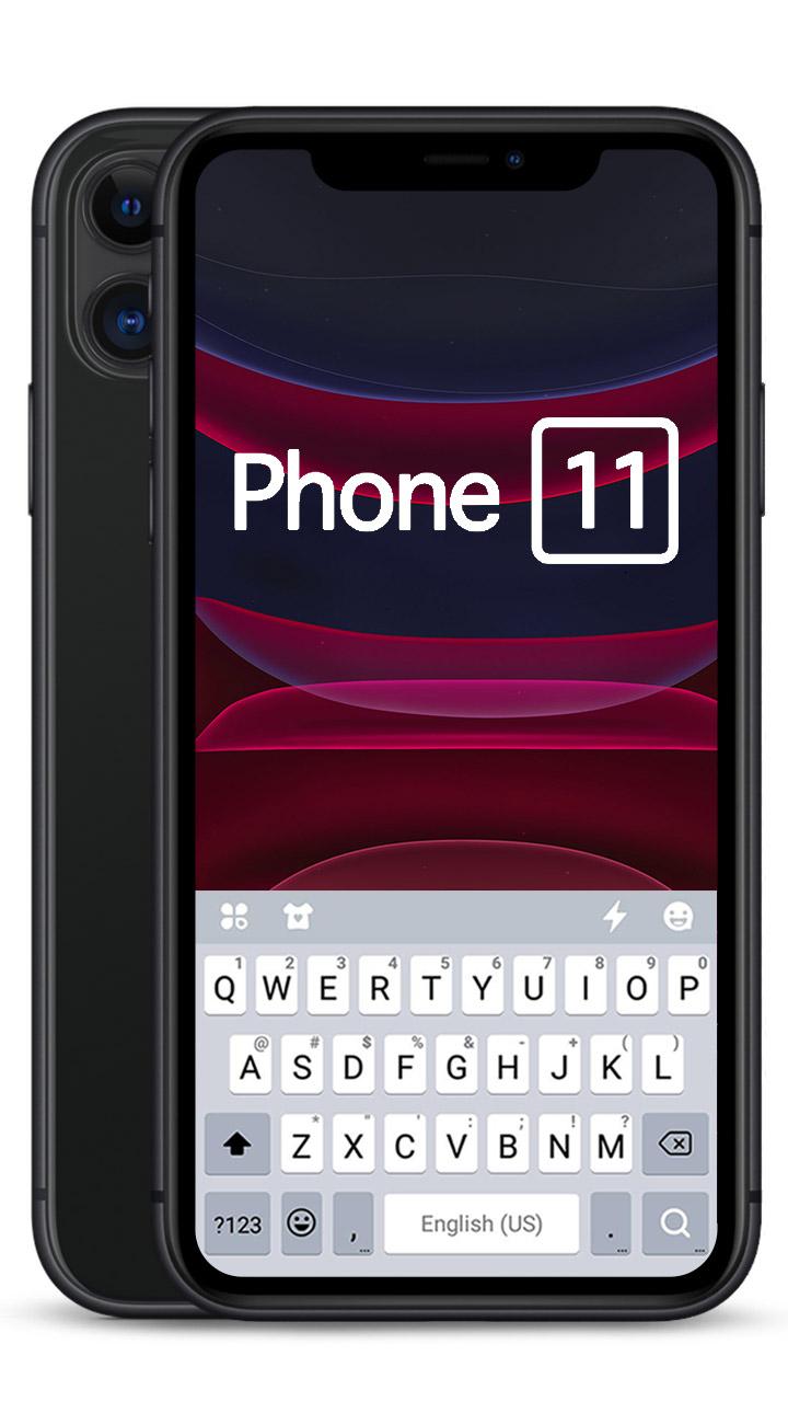 اسکرین شات 2 برنامه Black Phone 11 Keyboard Theme