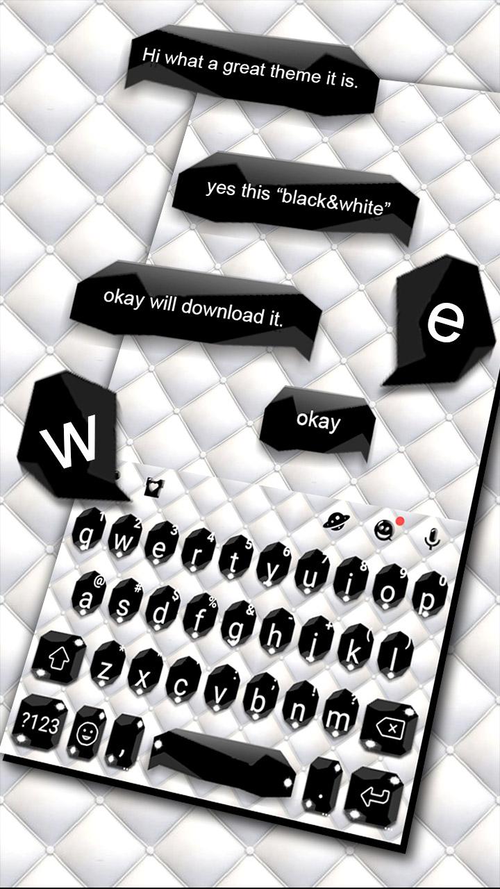 اسکرین شات 2 برنامه Black White Business Keyboard
