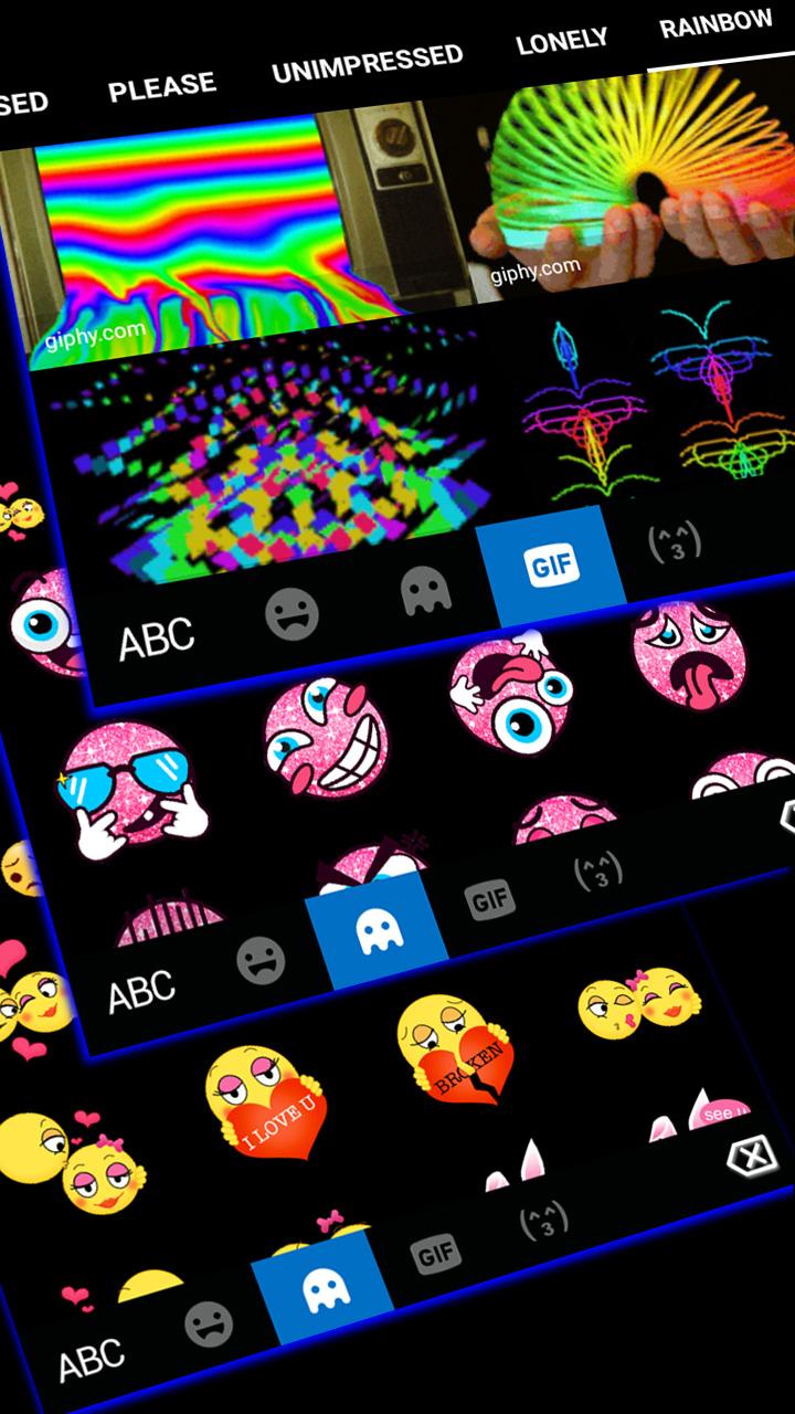 اسکرین شات 4 برنامه Blue Black Keyboard Theme