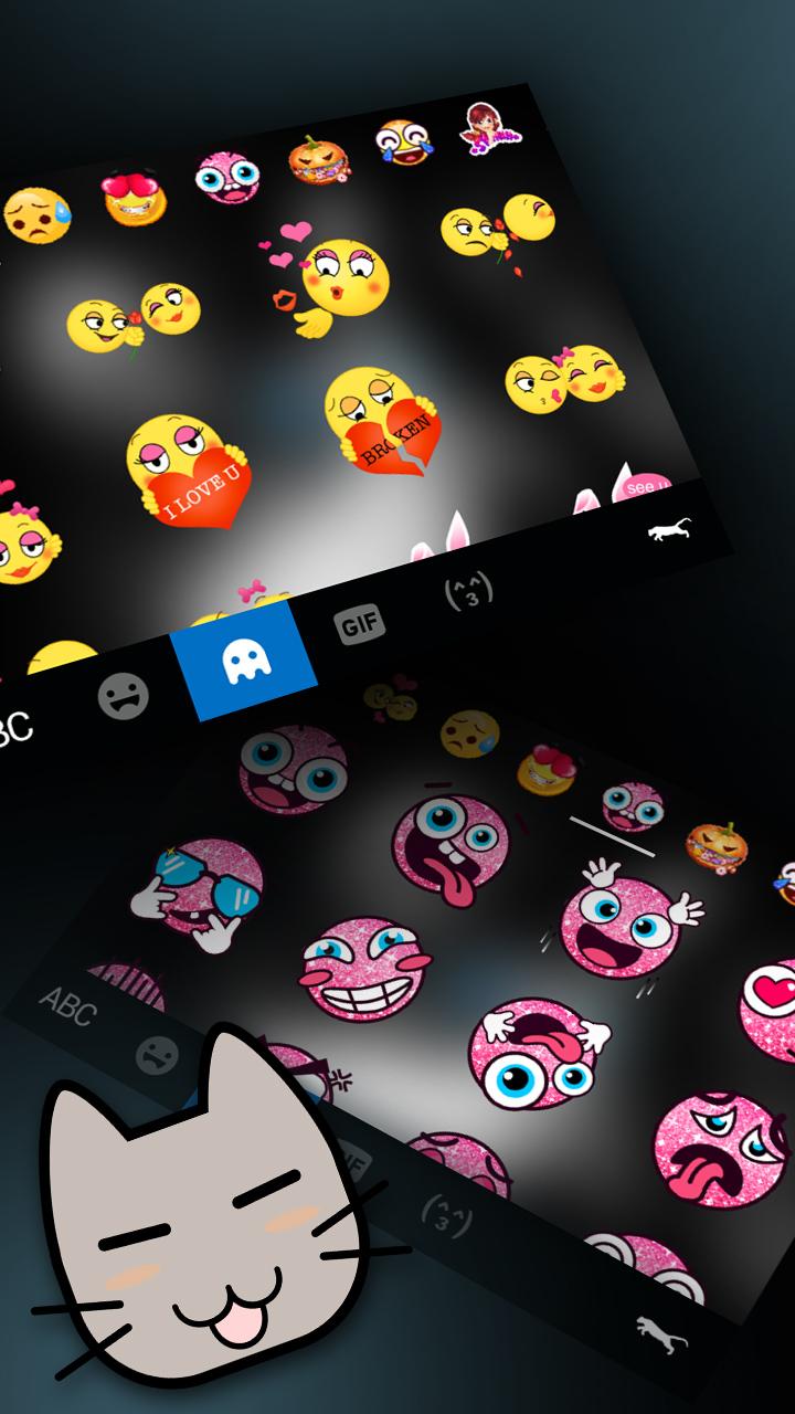اسکرین شات 4 برنامه Blue Eye Kitty Cat Keyboard Theme