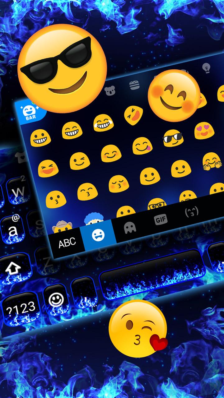 اسکرین شات 3 برنامه Blue Flames Theme