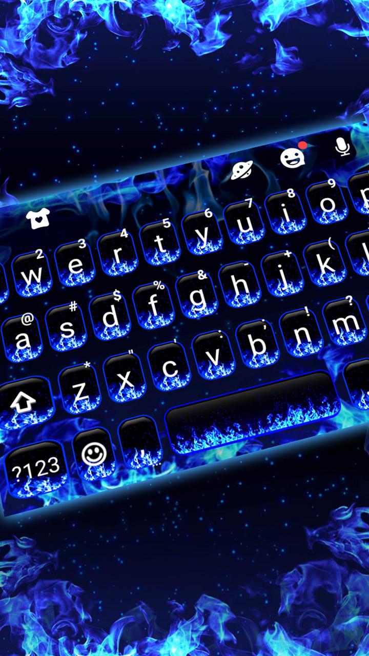 اسکرین شات 1 برنامه Blue Flames Theme