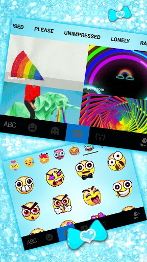 اسکرین شات 4 برنامه Blue Glitter Baby Panda Keyboard Theme