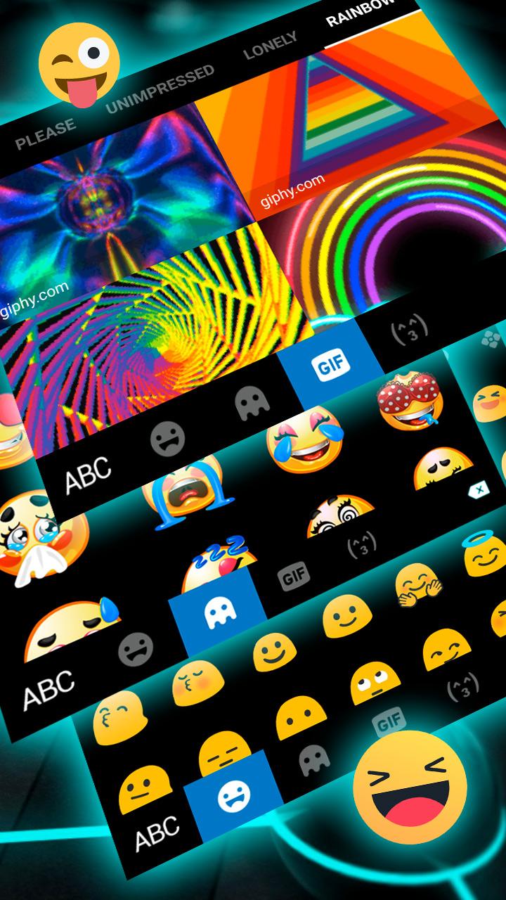 اسکرین شات 4 برنامه Blue Neon Fonts Tech Beam Keyb