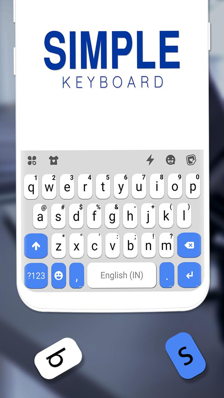 اسکرین شات 2 برنامه Blue White Chat Keyboard Theme