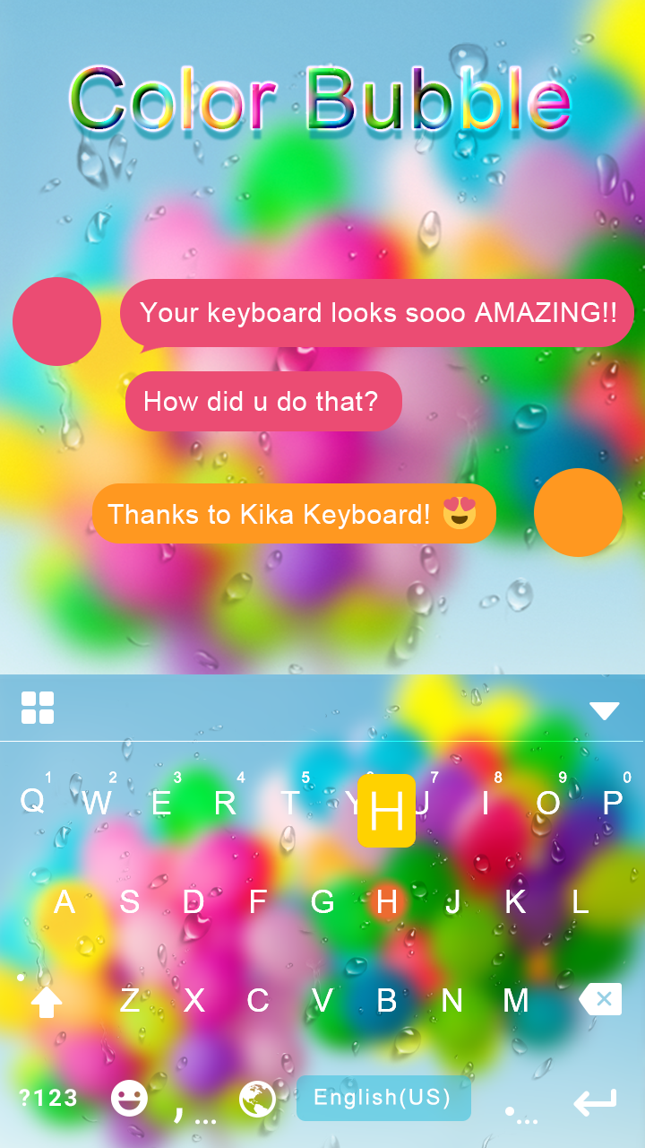 اسکرین شات 1 برنامه Color Bubble Theme