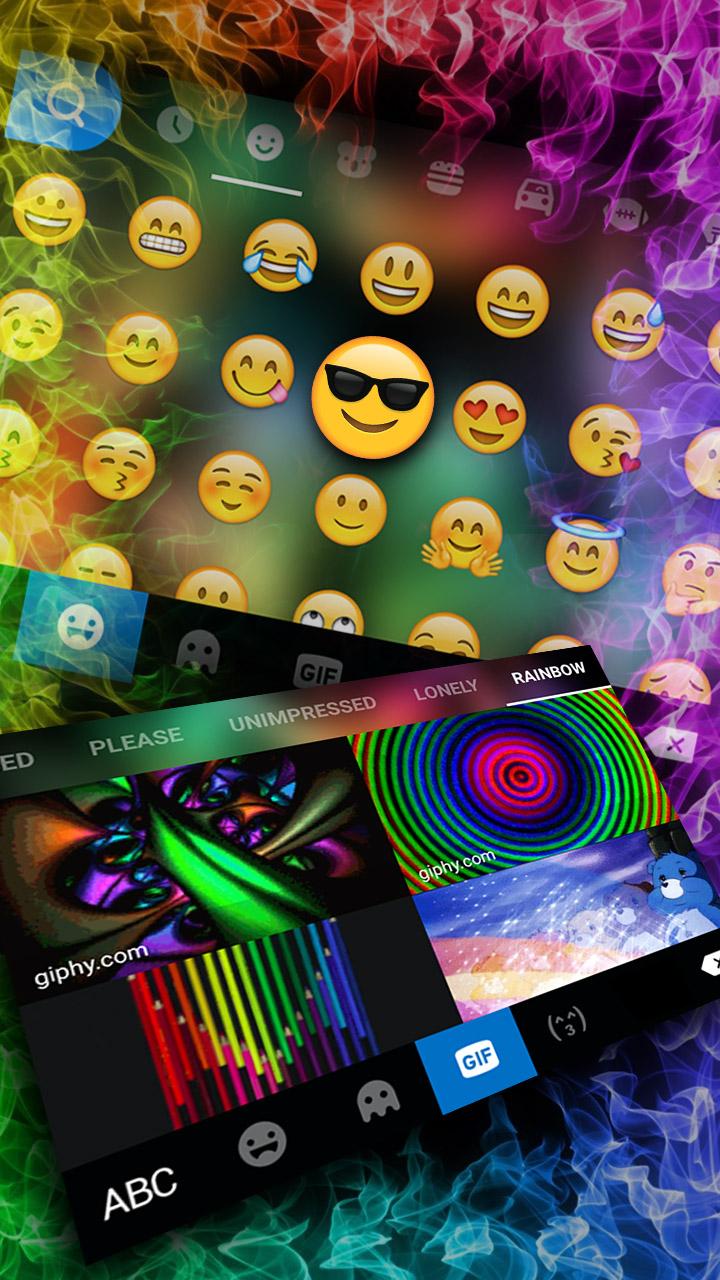 اسکرین شات 4 برنامه Colorful Wolf Keyboard Theme