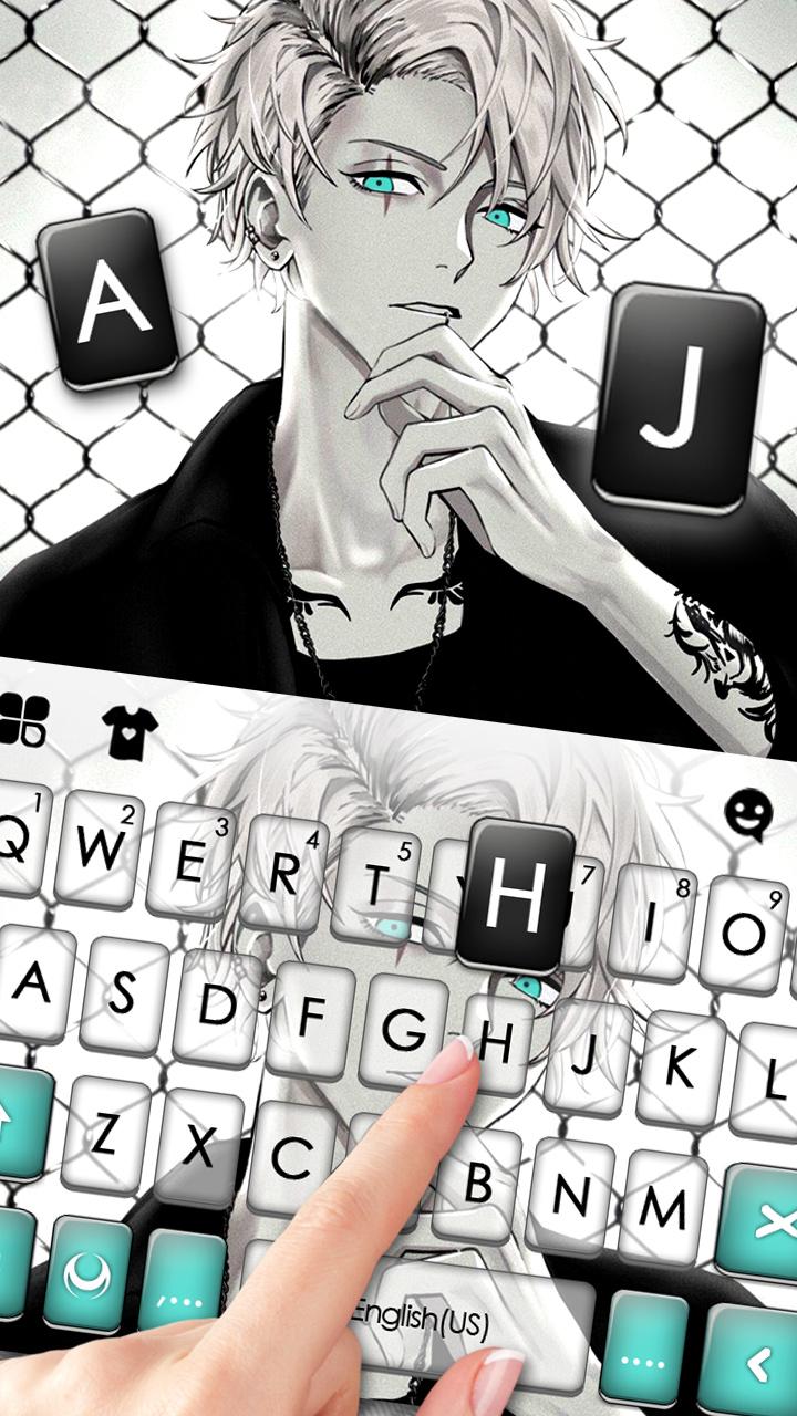 اسکرین شات 2 برنامه Cool Anime Boy Keyboard Theme