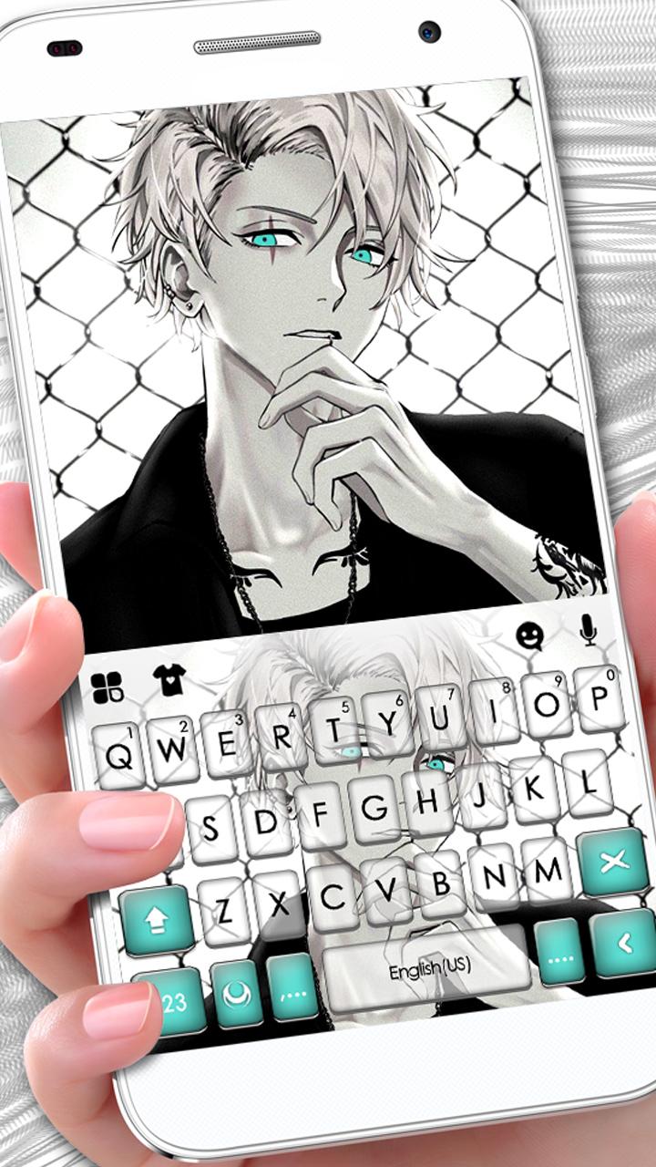 اسکرین شات 1 برنامه Cool Anime Boy Keyboard Theme