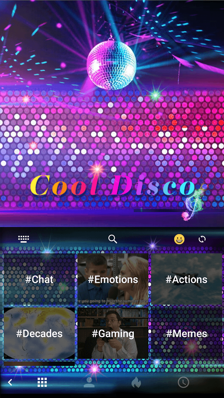 اسکرین شات 3 برنامه Cool Disco Keyboard Background