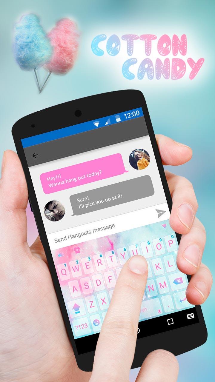 اسکرین شات 1 برنامه CottonCandy Keyboard Backgroun