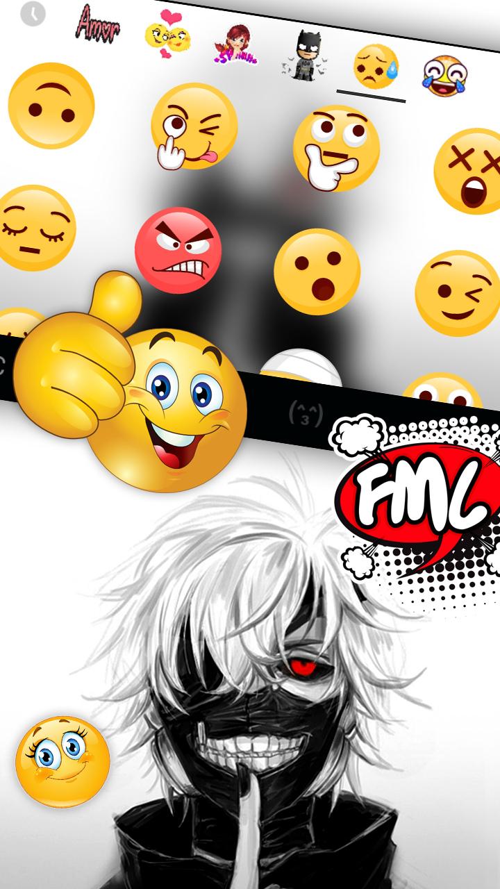 اسکرین شات 3 برنامه Creepy Mask Man Keyboard Theme