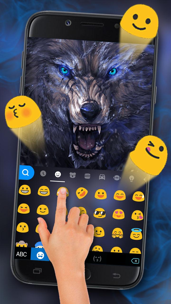 اسکرین شات 3 برنامه Cruel Night Wolf Keyboard Them