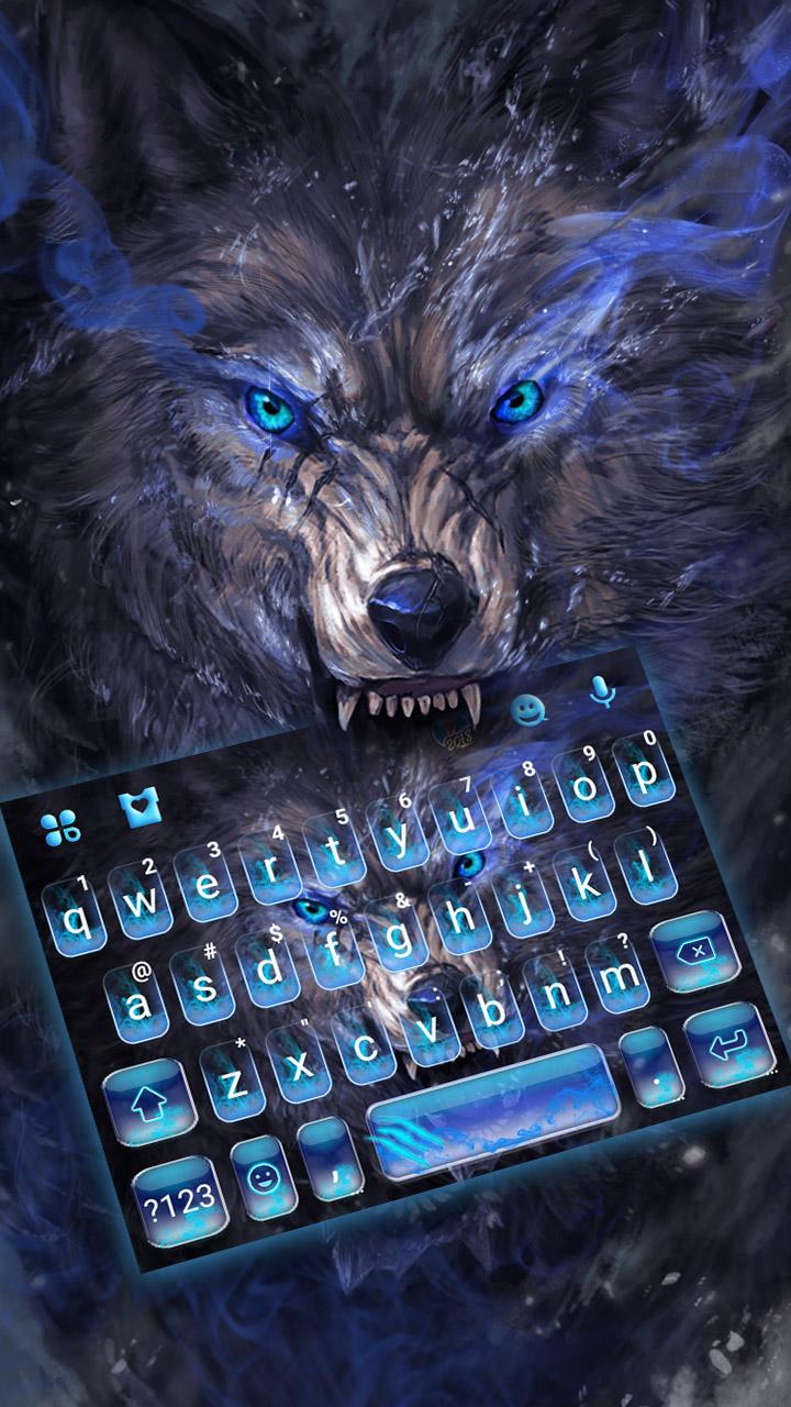 اسکرین شات 1 برنامه Cruel Night Wolf Keyboard Them