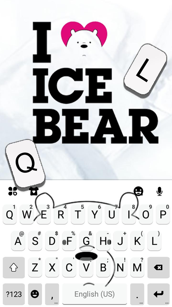 اسکرین شات 2 برنامه Cute Bear2 Keyboard Theme