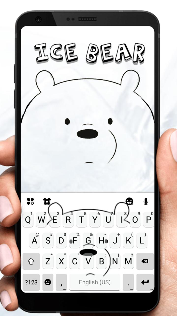 اسکرین شات 1 برنامه Cute Bear2 Keyboard Theme