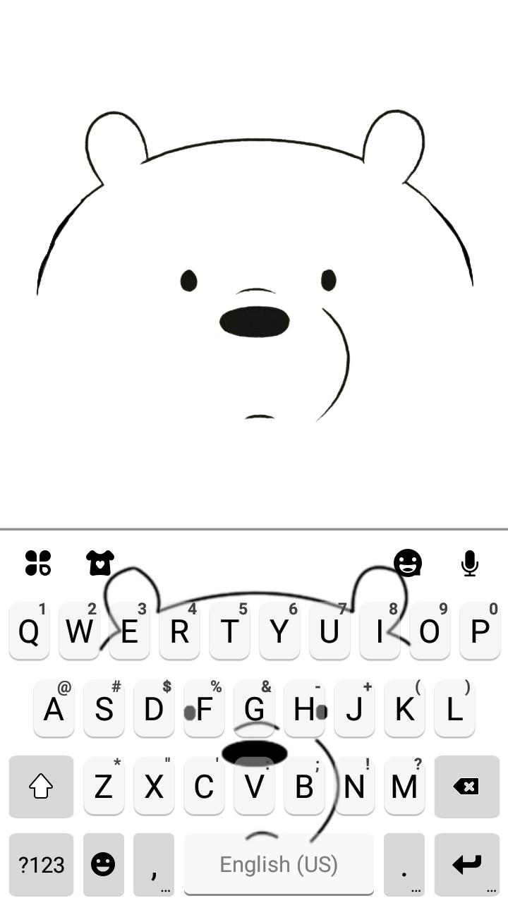 اسکرین شات 5 برنامه Cute Bear2 Keyboard Theme