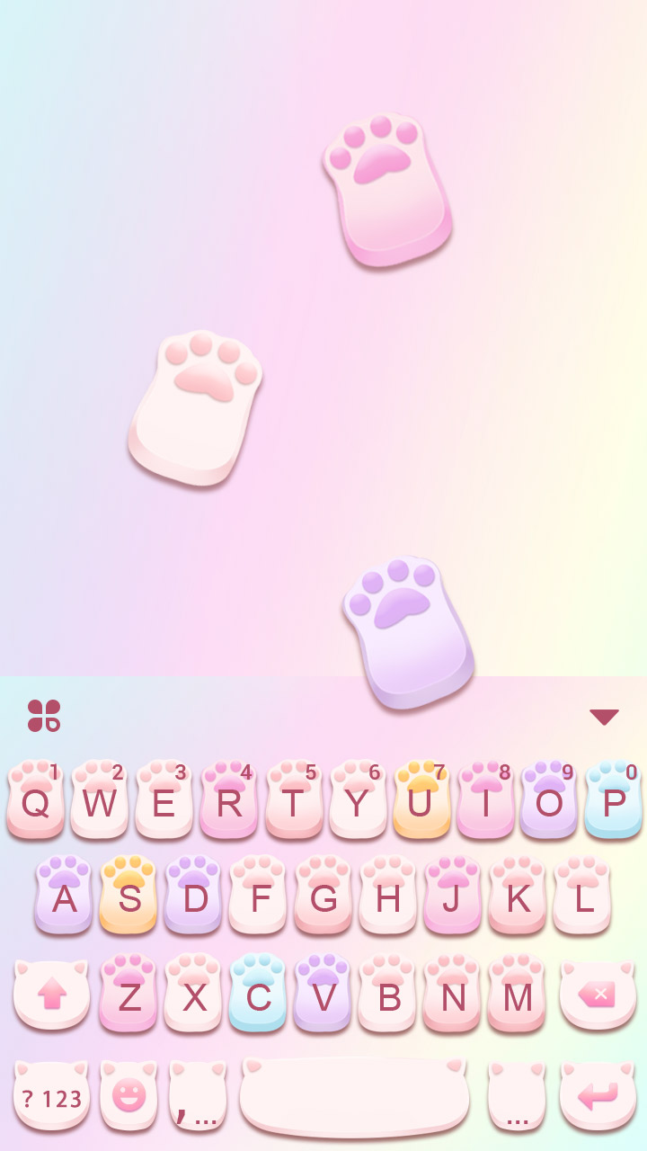 اسکرین شات 5 برنامه Cute Cat Paws Theme