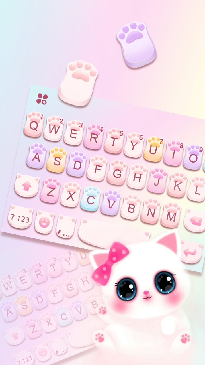 اسکرین شات 2 برنامه Cute Cat Paws Theme