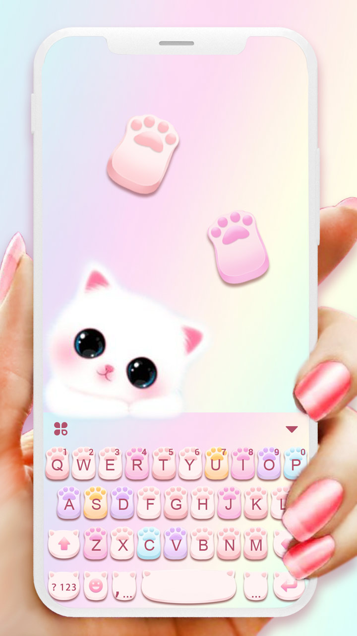 اسکرین شات 1 برنامه Cute Cat Paws Theme