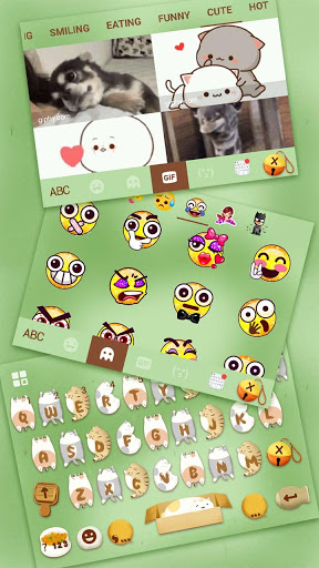 اسکرین شات 4 برنامه Cute Kitties Keyboard Theme