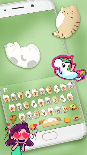 اسکرین شات 3 برنامه Cute Kitties Keyboard Theme