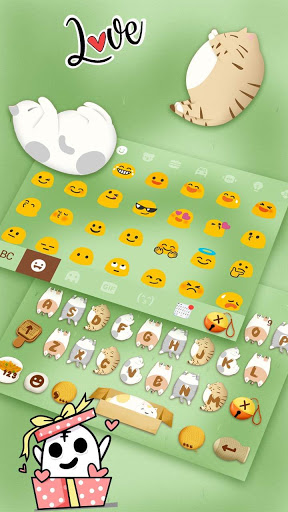 اسکرین شات 2 برنامه Cute Kitties Keyboard Theme